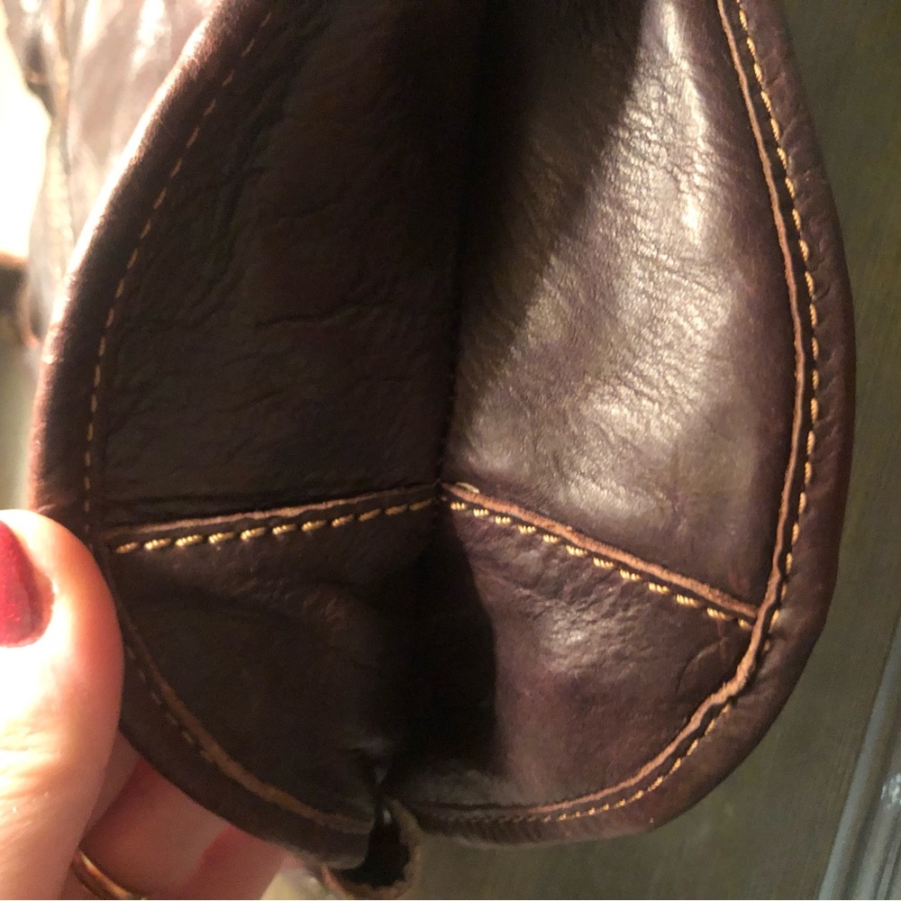 Frye Stacy Studded Leather Woven Shoulder Bag - Rare - Picture 10 of 15